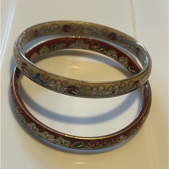 Vintage Cloisonne Bangle Bracelets (set of 2) - Picture 1 of 5